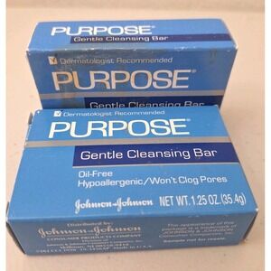 NEW VTG Purpose Gentle‎ Cleansing Bar Soap 2 Pack Dermatologist Recommended Skin